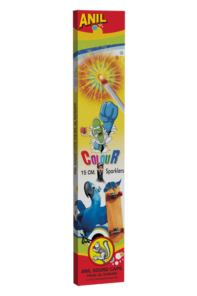 15 CM. COLOUR SPARKLERS